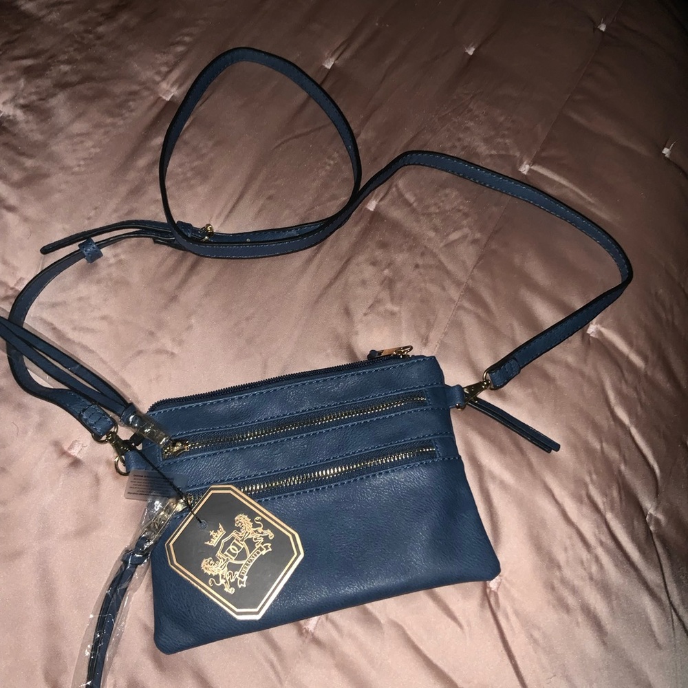 Deluxity Elegant Dark Teal  Crossbody Bag with Gold Details